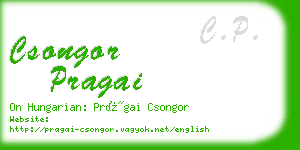 csongor pragai business card